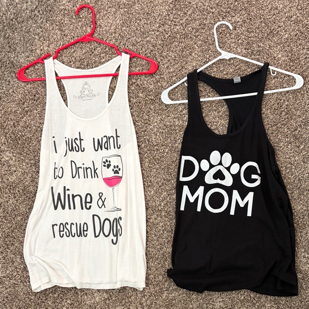 Dog Mom Tank Top set of 2